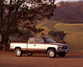AUT 14 RK0234 09
1992 GMC Z71 Pickup Truck Two Tone 3/4 Side View On Pavement