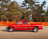 AUT 14 RK0388 03
2000 Chevrolet Silverado C1500 Red Pickup Truck Profile View On Pavement