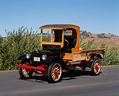 AUT 14 RK0779 01
1923 GMC Truck 3/4 Front View On Pavement Blue Sky