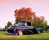 AUT 14 RK0992 03
1955 Chevy Pick Up Truck Custom Purple