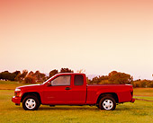 AUT 14 RK1027 03
2004 Chevrolet Colorado LS Extended Cab Pickup Truck Red Profile View On Grass