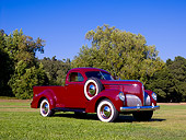 AUT 14 RK1223 01
1939 Studebaker Coupe Express Cabernet Low 3/4 Side View On Grass Trees Background