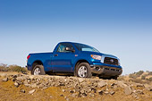 AUT 14 RK1226 01
2007 Toyota Tundra SR5 Single Cab Blue Metallic Low 3/4 Side View On Gravel