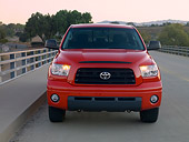 AUT 14 RK1246 01
2007 Toyota Tundra Double Cab SR5 Red Head On View On Pavement At Dusk