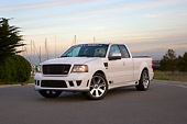 AUT 14 RK1294 02
2007 Saleen S331 Supercharged Sport Truck White Low 3/4 Front View On Pavement