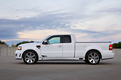 AUT 14 RK1298 01
2007 Saleen S331 Supercharged Sport Truck White Low Profile View On Pavement