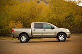 AUT 14 RK1300 01
2007 Nissan Titan 4x4 SE Gray Low Profile On Pavement By Trees