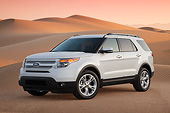 AUT 15 BK0005 01
2012 Ford Explorer White 3/4 Front View On Sand Dunes At Dusk
