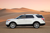 AUT 15 BK0007 01
2012 Ford Explorer White Profile View On Sand Dunes At Dusk
