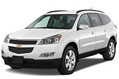 AUT 15 IZ0694 01
2010 Chevrolet Traverse LTZ White 3/4 Front View Studio
