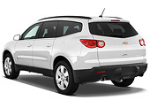 AUT 15 IZ0697 01
2010 Chevrolet Traverse LTZ White 3/4 Rear View Studio