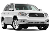 AUT 15 IZ0712 01
2010 Toyota Highlander Hybrid Limited Silver 3/4 Front View Studio