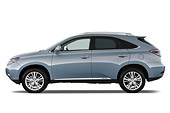 AUT 15 IZ0786 01
2012 Lexus Hybrid RX 450h Blue Profile View Studio