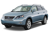 AUT 15 IZ0788 01
2012 Lexus Hybrid RX 450h Blue 3/4 Front View Studio