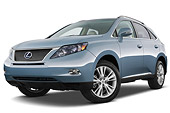 AUT 15 IZ0789 01
2012 Lexus Hybrid RX 450h Blue 3/4 Front View Studio