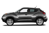 AUT 15 IZ0842 01
2013 Nissan Juke SV SUV Gray Profile View On White Seamless