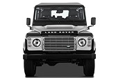 AUT 15 IZ0856 01
2013 Land Rover Defender 110 SW SE SUV Black Front View On White Seamless