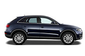 AUT 15 IZ0867 01
2013 Audi Q3 SUV Blue Profile View On White Seamless