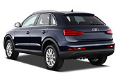 AUT 15 IZ0871 01
2013 Audi Q3 SUV Blue 3/4 Rear View On White Seamless