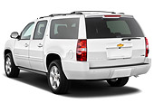 AUT 15 IZ0879 01
2013 Chevrolet Suburban LTZ White 3/4 Rear View On White Seamless
