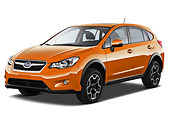 AUT 15 IZ0892 01
2012 Subaru XV Executive SUV Orange 3/4 Front View On White Seamless