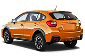 AUT 15 IZ0893 01
2012 Subaru XV Executive SUV Orange 3/4 Rear View On White Seamless