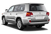 AUT 15 IZ0901 01
2012 Toyota Land Cruiser V8 SUV Silver 3/4 Rear View On White Seamless