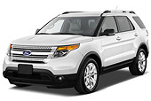 AUT 15 IZ0916 01
2011 Ford Explorer XLT White 3/4 Front View On White Seamless