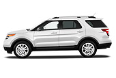 AUT 15 IZ0918 01
2011 Ford Explorer XLT White Profile View On White Seamless
