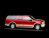 AUT 15 RK0265 02
2000 Ford Excursion Red 3/4 Side View On Gray Line Studio