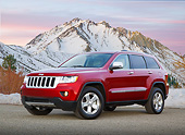 AUT 15 RK1247 01
2012 Jeep Grand Cherokee Limited 4X4 Red 3/4 Front View On Pavement