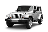 AUT 15 RK1257 01
2011 Jeep Wrangler Unlimited Sahara 4WD Silver 3/4 Front View On White Seamless