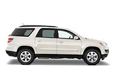AUT 15 IZ0087 01
2010 Saturn Outlook XR White Profile View Studio