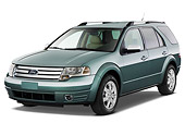 AUT 15 IZ0612 01
2009 Ford Taurus X Limited Green 3/4 Front View Studio