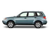 AUT 15 IZ0625 01
2010 Subaru Forester PZEV Blue Profile View Studio