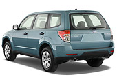AUT 15 IZ0629 01
2010 Subaru Forester PZEV Blue 3/4 Rear View Studio