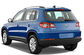 AUT 15 IZ0643 01
2010 Volkwagen Tiguan SEL Blue 3/4 Rear View Studio