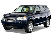AUT 15 IZ0655 01
2010 Land Rover LR2 HSE Blue 3/4 Front View Studio