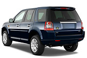 AUT 15 IZ0658 01
2010 Land Rover LR2 HSE Blue 3/4 Rear View Studio