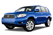 AUT 15 IZ0661 01
2010 Toyota Highlander Hybrid Blue 3/4 Front View Studio