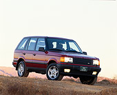 AUT 15 RK0022 02
1997 Land Rover Range Rover Burgundy 3/4 Front View On Dirt Hill Blue Sky