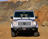AUT 15 RK0031 02
1997 Mercedes-Benz Gelaendewagen Silver Head On Shot On Dirt