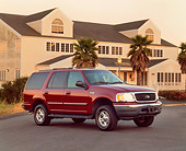 AUT 15 RK0302 04
2000 Ford Expedition Burgundy 3/4 Front View On Pavement By Building