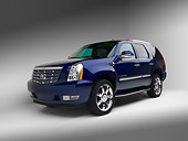 AUT 15 RK1063 01
2007 Cadillac Escalade Blue Low 3/4 Front View Studio