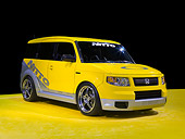AUT 15 RK1072 01
2007 Honda Element Custom Yellow And Silver 3/4 Front  View On Yellow Floor