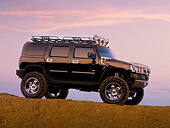 AUT 15 RK1107 01
2007 Hummer H2 Black Low 3/4 Front View On Dirt Hill