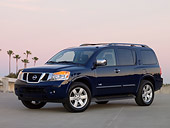AUT 15 RK1140 01
2008 Nissan Armada LE Blue 3/4 Side View On Pavement