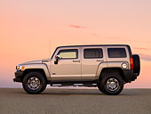 AUT 15 RK1161 01
2007 Hummer H3 Silver Profile View On Pavement At Dusk