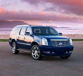 AUT 15 RK1205 01
2007 Cadillac Escalade ESV Blue 3/4 Front View By Water