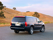 AUT 15 RK1206 01
2007 Cadillac Escalade ESV Blue 3/4 Rear View By Hills